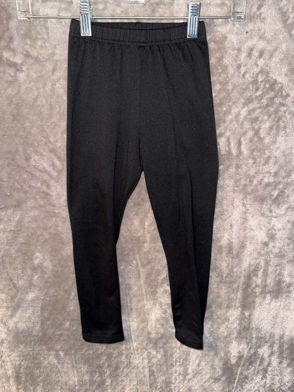 Girls Black Basic Pull-On Leggings Size 5Y